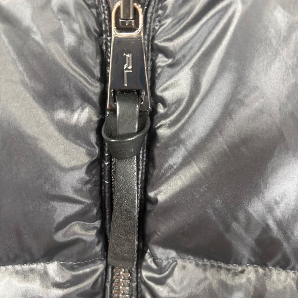 Polo Ralph Lauren Black Duck Down Fill Puffer Coat Faux Fur Hood Womens Small - Picture 8 of 11